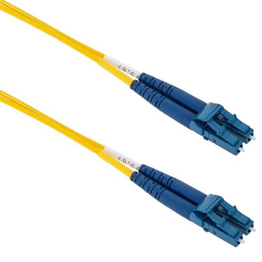 Cavo in fibra ottica G657A1 con connettori duplex 9/125 monomodali da LC/UPC a LC/UPC 2 m OS2