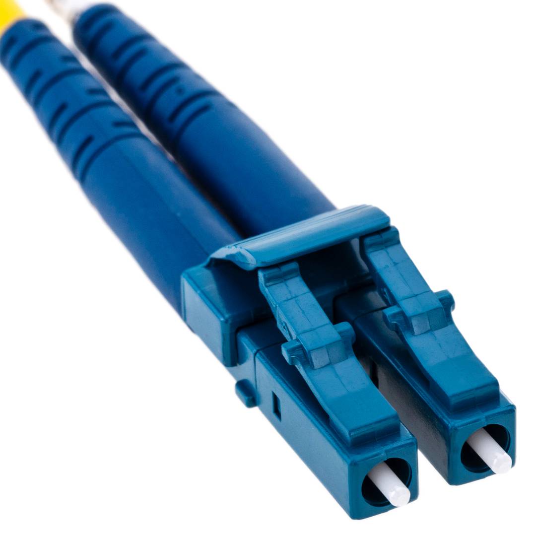 Cavo in fibra ottica G657A1 con connettori duplex 9/125 monomodali da LC/UPC a LC/UPC 2 m OS2