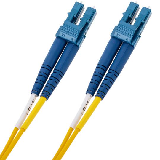 Cavo in fibra ottica G657A1 con connettori duplex 9/125 monomodali da LC/UPC a LC/UPC 2 m OS2
