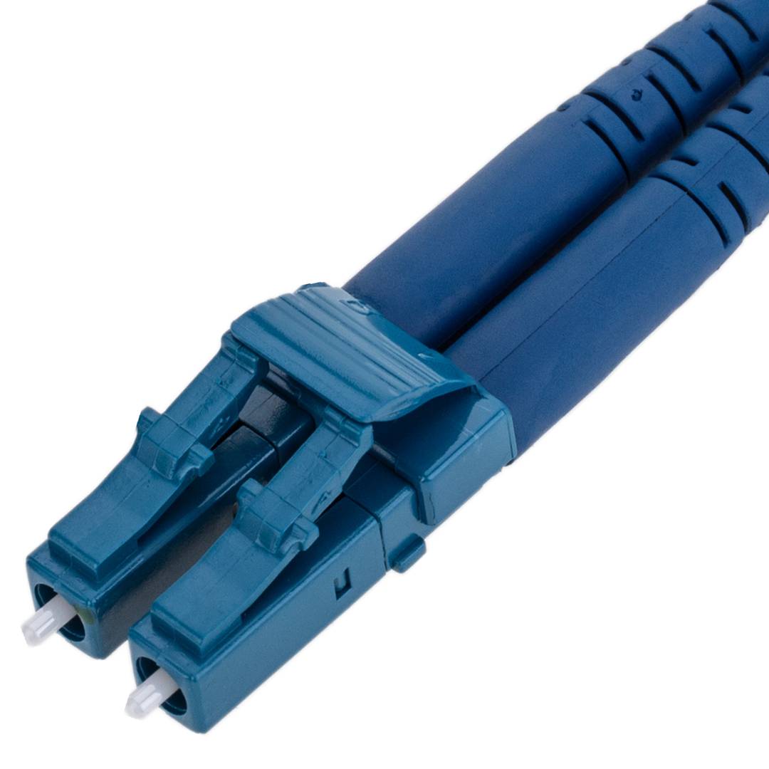 Cavo in fibra ottica G657A1 con connettori duplex 9/125 monomodali da LC/UPC a LC/UPC 2 m OS2