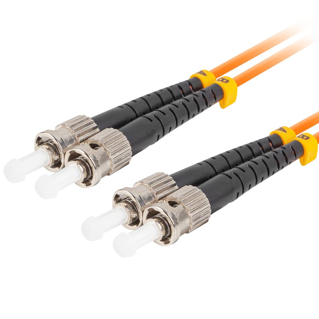 Lanberg ST/UPC auf ST/UPC Duplex-Glasfaserkabel 15 Meter orange FO-STST-MD21-0150-OG