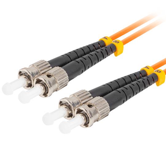 Lanberg ST/UPC auf ST/UPC Duplex-Glasfaserkabel 15 Meter orange FO-STST-MD21-0150-OG
