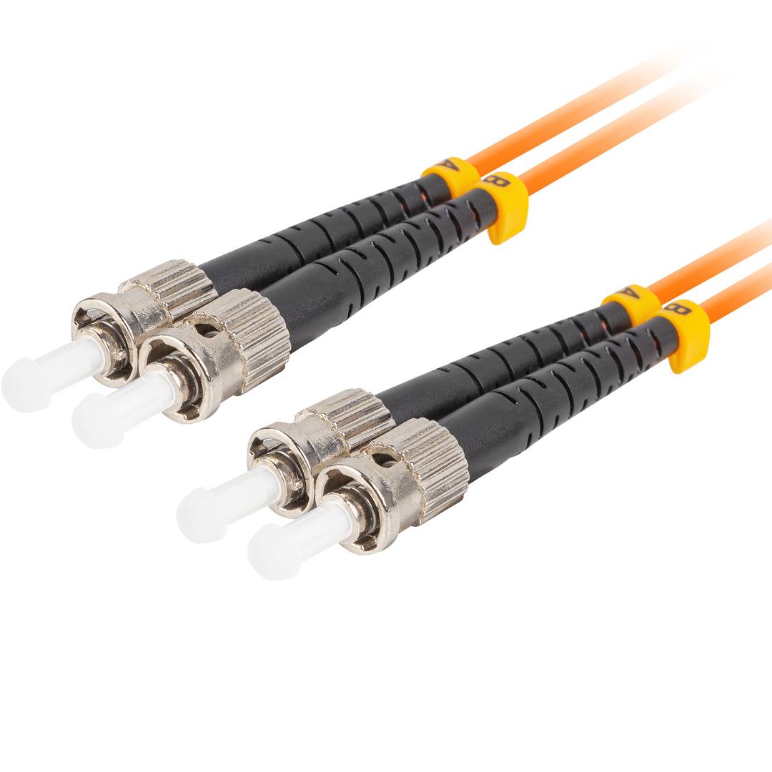 Lanberg ST/UPC auf ST/UPC Duplex-Glasfaserkabel 1 Meter orange Farbe FO-STST-MD21-0010-OG