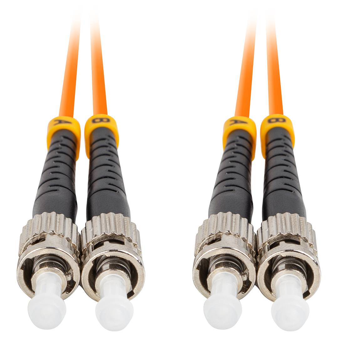 Lanberg ST/UPC auf ST/UPC Duplex-Glasfaserkabel 1 Meter orange Farbe FO-STST-MD21-0010-OG