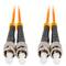 Lanberg ST/UPC auf ST/UPC Duplex-Glasfaserkabel 1 Meter orange Farbe FO-STST-MD21-0010-OG