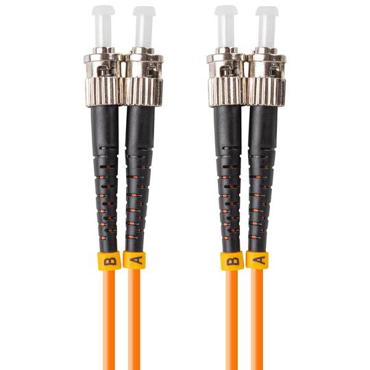Lanberg ST/UPC auf ST/UPC Duplex-Glasfaserkabel 1 Meter orange Farbe FO-STST-MD21-0010-OG
