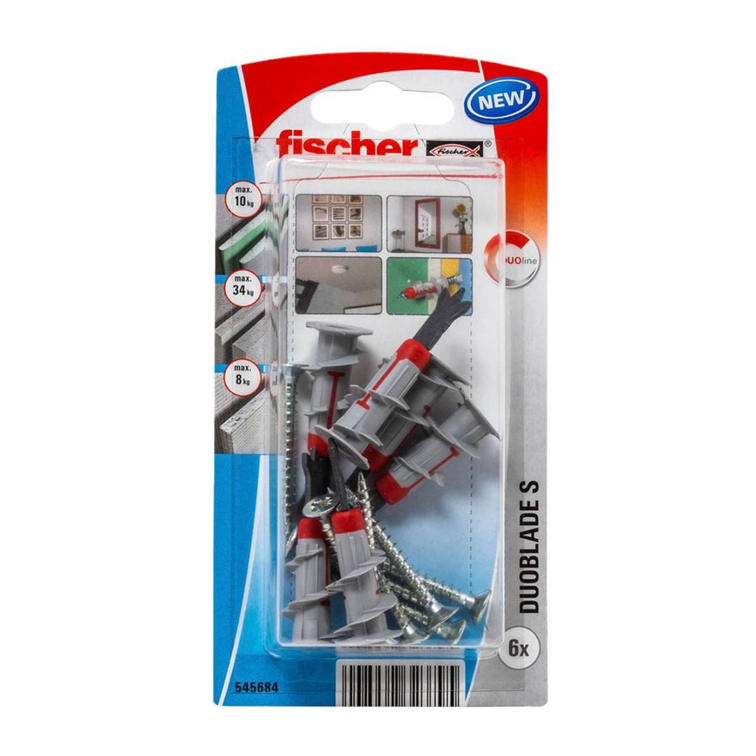 Pack of 6 units DuoBlade plug with screw Fischer 545684