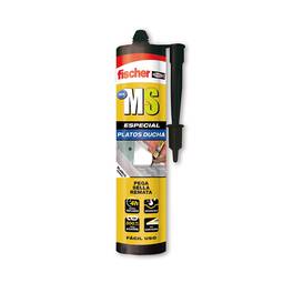 Sellante adhesivo blanco MS de 290 ml especial platos de ducha Fischer 568487