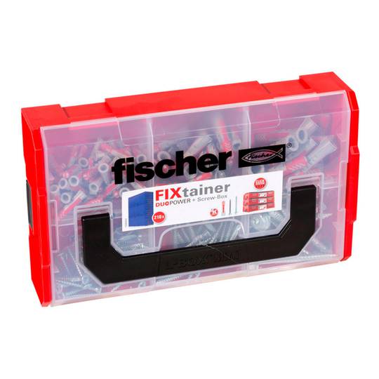 Coffret Fixtainer de 210 unités duopower chevilles 6/8/10 + vis Fischer 536162