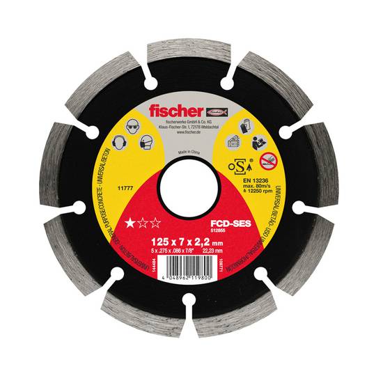 Disque à tronçonner pour béton FCD-SES 125x2,2x22,23 Fischer 512855