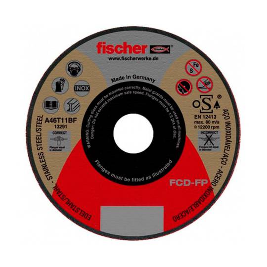 Disc de tall per a metalls FCD-FP de 115x1x22,23 Fischer 531709
