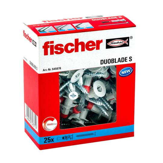 Pacote de 25 unidades DuoBlade S plugue com parafuso Fischer 545676