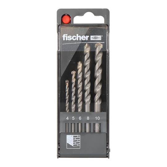 Pack de 5 forets muraux 4/5/6/8/10mm Fischer 543025
