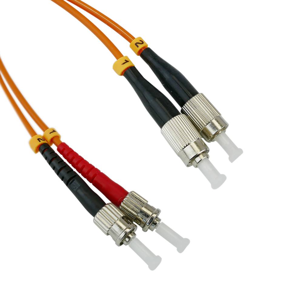 Cable de fibra óptica FC a ST multimodo duplex 62.5/125 de 1 m