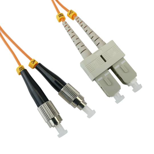 Cable de fibra òptica FC a SC multimode duplex 62.5/125 d'1 m