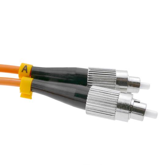 BeMatik Cavo Fibra Ottica Duplex Multimodale 62.5/125 – Connettori FC E LC, 1 Metro, LSZH, Arancione