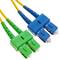 Glasvezelkabel SC / PC naar SC / APC single mode duplex 9/125 van 1 m OS2