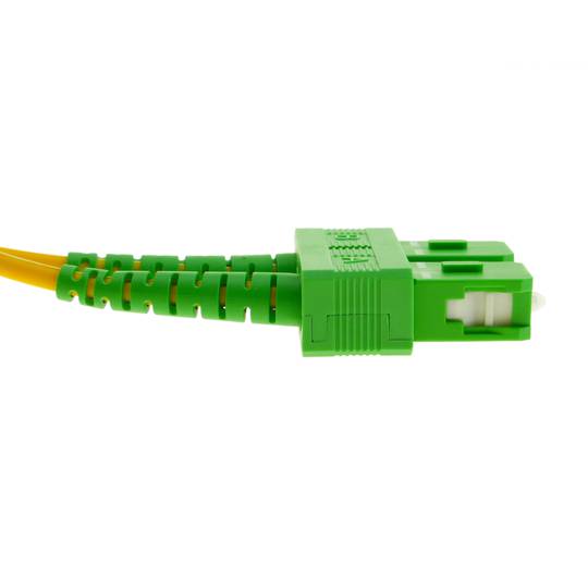 Cable de fibra óptica SC/PC a SC/APC monomodo duplex 9/125 de 3 m OS2