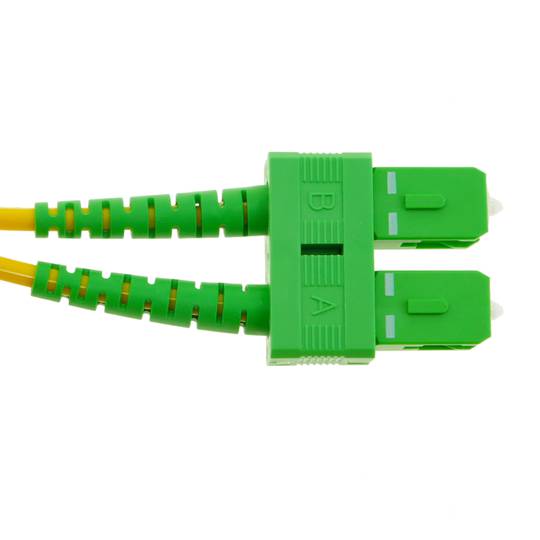Cable de fibra óptica SC/UPC a SC/APC monomodo duplex 9/125 de 5 m OS2