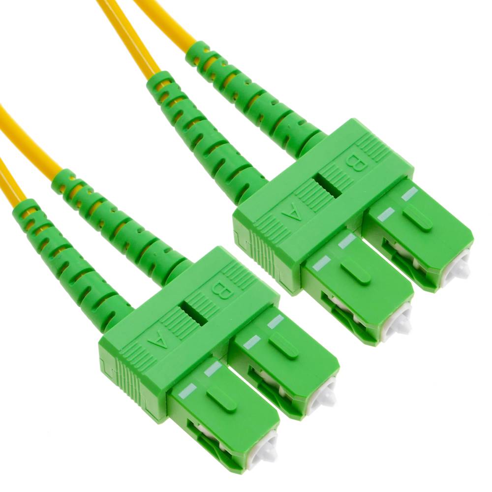 Fiber Optic Cable SC/APC to SC/APC duplex singlemode 9/125 2 m OS2 ...
