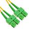 Cable de fibra óptica SC/APC a SC/APC monomode duplex 9/125 de 20 m OS2