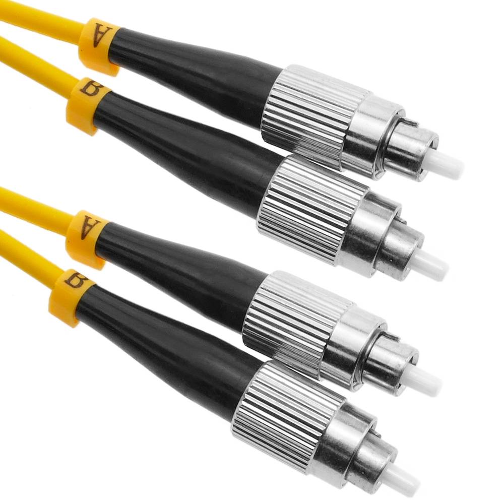 Cabo de Fibra Óptica ST/PC para monomodo duplex ST/APC 9/125 de 50 cm OS2