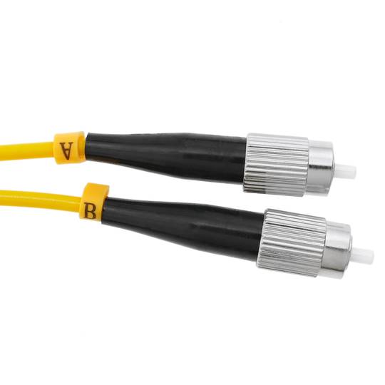 Cable de fibra òptica ST/PC a ST/APC monomode duplex 9/125 de 2 m OS2