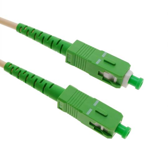 Kabel światłowodowy SC / APC do SC / APC jednomodowy pojedynczy G657A2 9/125 50 cm OS2