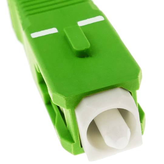 Glasvezelkabel SC / APC naar SC / APC singlemode simplex 9/125 van 15 m OS2 wit