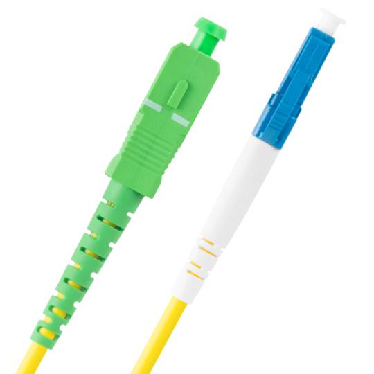Lanberg Cable de fibra óptica LC/UPC-SC/APC monomodo simplex G657A1 LSZH amarillo 3m