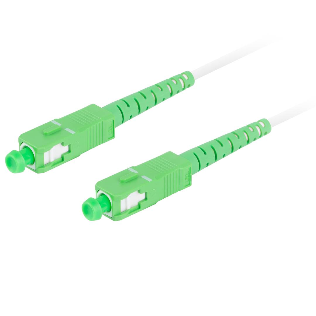 Lanberg Cable de fibra óptica SC/APC-SC/APC monomodo simplex G657A2 LSZH blanco 30m