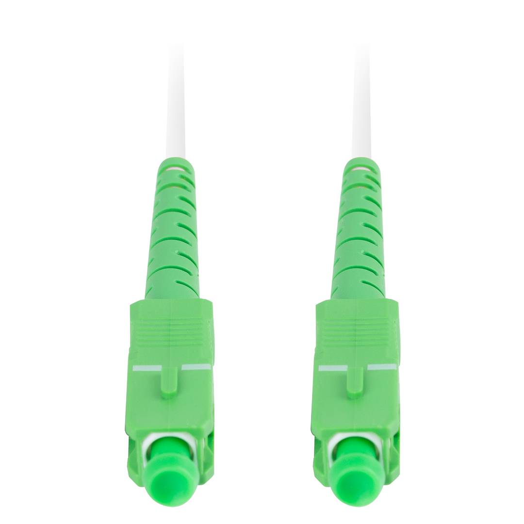 Lanberg Cable de fibra óptica SC/APC-SC/APC monomodo simplex G657A2 LSZH blanco 30m