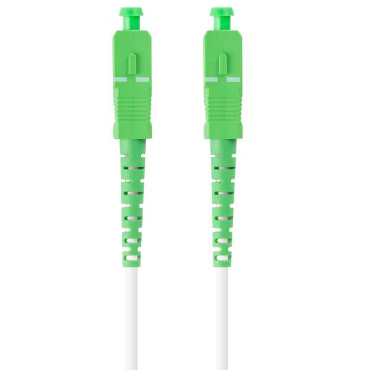 Lanberg Cable de fibra óptica SC/APC-SC/APC monomodo simplex G657A2 LSZH blanco 30m