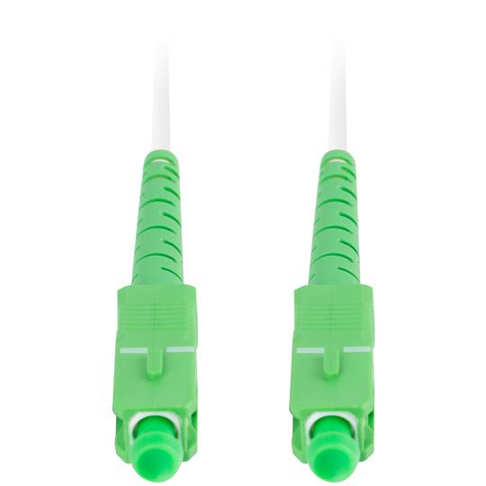 Lanberg Cable de fibra óptica SC/APC-SC/APC monomodo simplex G657A2 LSZH blanco 10m