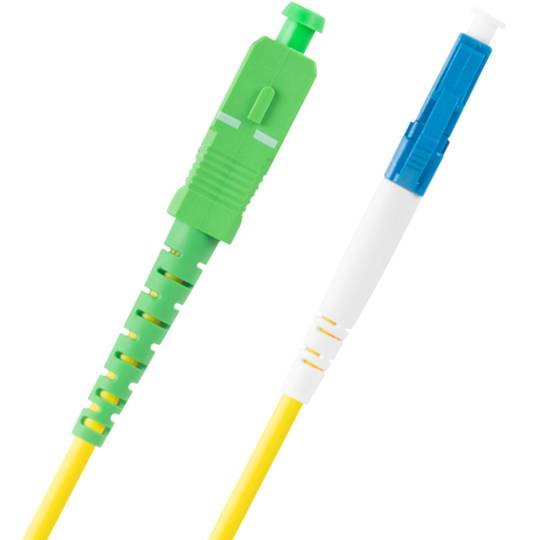 Lanberg Câble fibre optique LC/UPC-SC/APC monomode simplex G657A1 LSZH jaune 2m