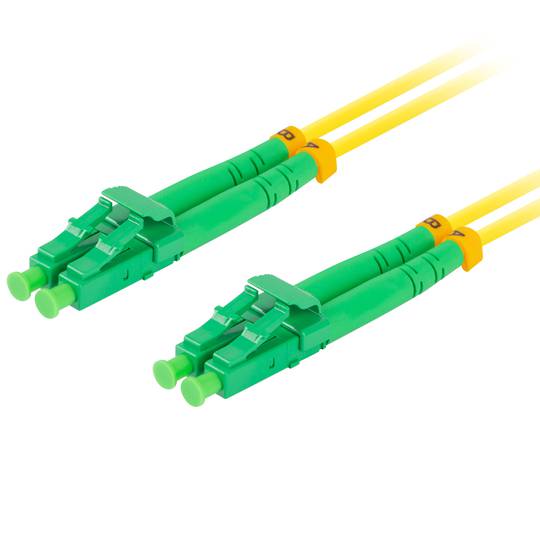 Lanberg Glasfaserkabel FO-LALA-SD11-0010-YE 1 m G.657.A1, mit LC/APC zu LC/APC Steckern