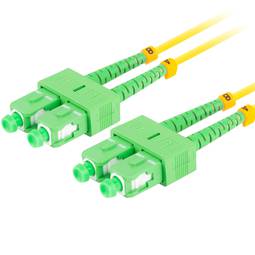 Cable de fibra òptica de Lanberg FO-SASA-SD11-0020-YE de 2 m G.657.A1, amb connectors SC/APC a ambdós extrems