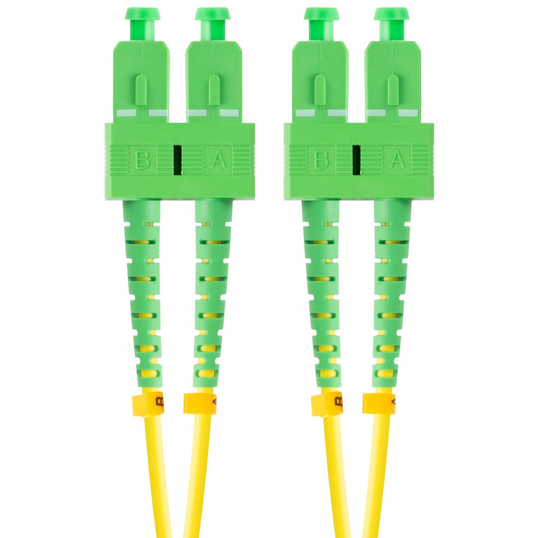 Câble fibre optique Lanberg FO-SASA-SD11-0020-YE 2 m G.657.A1, avec connecteurs SC/APC aux deux extrémités
