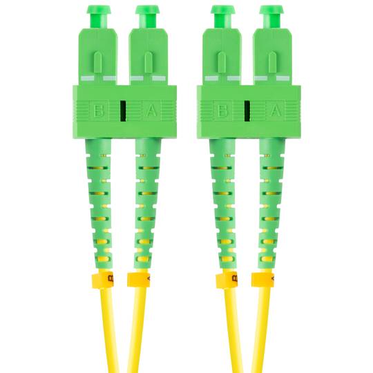 Câble fibre optique Lanberg FO-SASA-SD11-0020-YE 2 m G.657.A1, avec connecteurs SC/APC aux deux extrémités