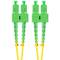 Câble fibre optique Lanberg FO-SASA-SD11-0020-YE 2 m G.657.A1, avec connecteurs SC/APC aux deux extrémités
