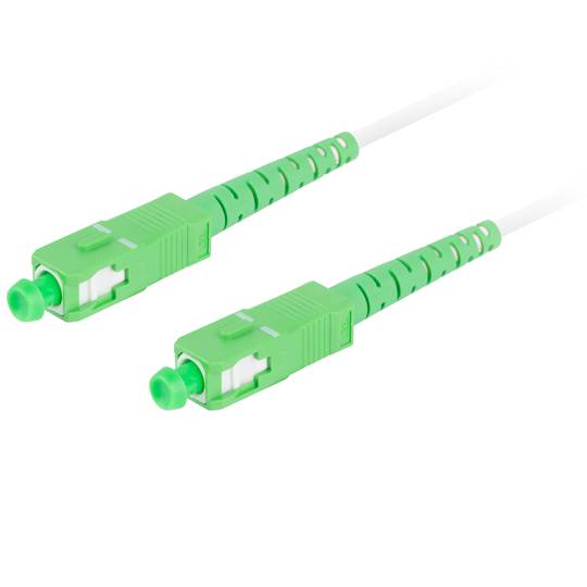 Cable de fibra óptica con conectores SC/APC G.657.B3 5 metros de Lanberg FO-SASA-SS31-0050-WH