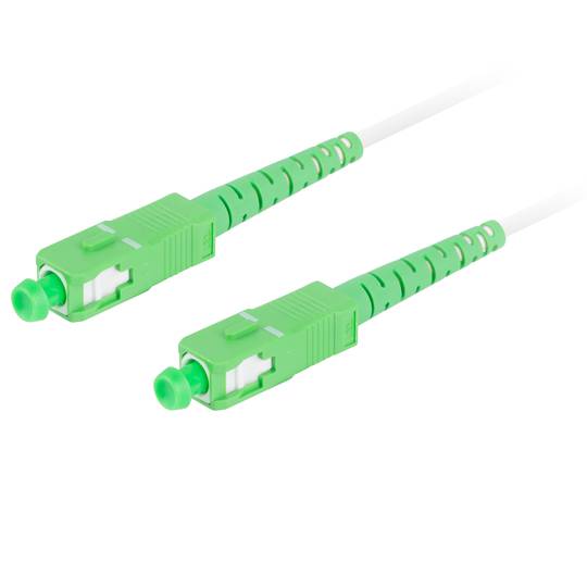 Cable de fibra òptica amb connectors SC/APC 20 metres blanc de Lanberg FO-SASA-SS31-0200-WH