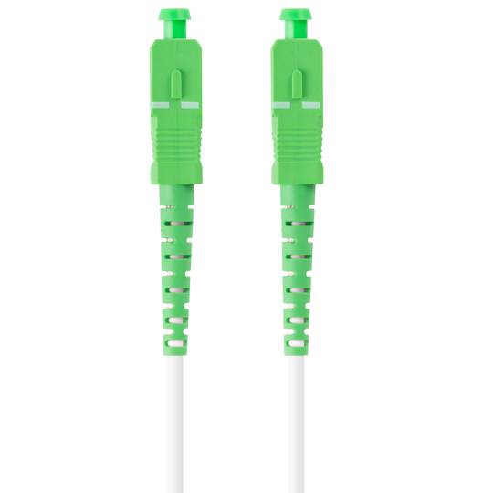 Cable de fibra òptica amb connectors SC/APC 20 metres blanc de Lanberg FO-SASA-SS31-0200-WH