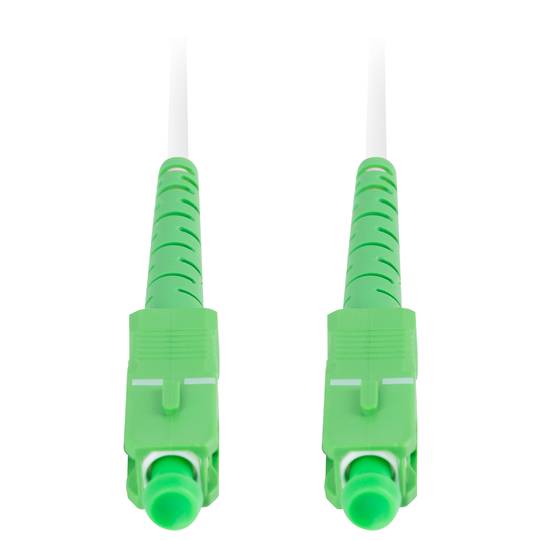 Kabel światłowodowy ze złączami SC/APC 50 metrów biały firmy Lanberg FO-SASA-SS21-0500-WH