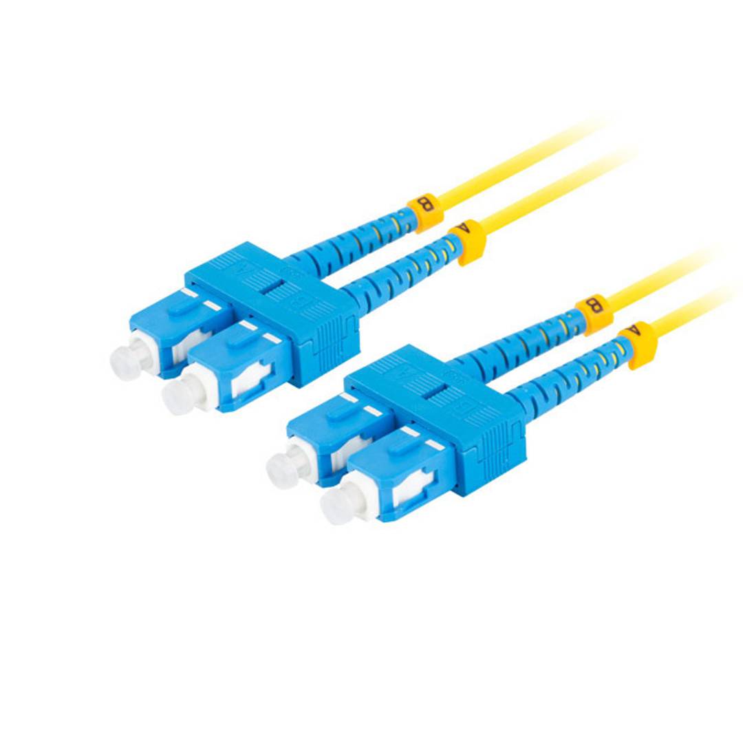 Cabo de fibra óptica SC/UPC e SC/UPC a 5 metros da Lanberg FO-SUSU-SD11-0050-YE