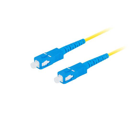 Lanberg Glasfaserkabel FO-SUSU-SS11-0100-YE 10 m G.657.A1 mit SC/UPC und SC/UPC Steckern