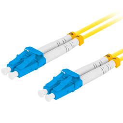Kabel światłowodowy Lanberg FO-LULU-SD11-0020-YE 2 m G.657.A1, zakończony złączami LC/UPC na obu końcach