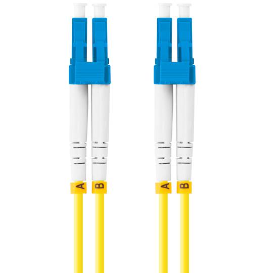 Câble fibre optique Lanberg FO-LULU-SD11-0020-YE 2 m G.657.A1, avec connecteurs LC/UPC aux deux extrémités