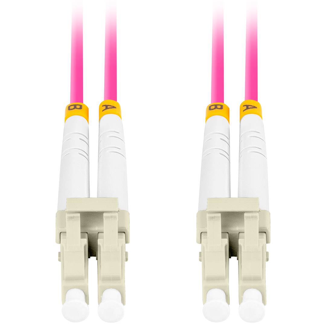 Câble fibre optique Lanberg FO-LULU-MD41-0010-VT 1 m avec connecteurs LC/UPC et OM4