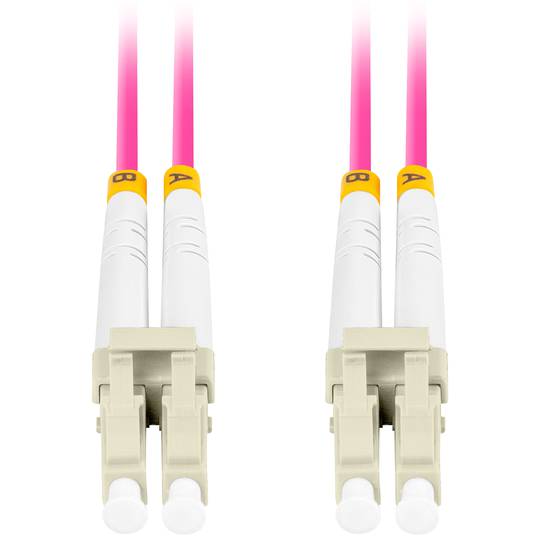 Câble fibre optique Lanberg FO-LULU-MD41-0010-VT 1 m avec connecteurs LC/UPC et OM4
